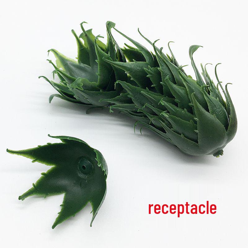 Набор материалов для изготовления своими руками зеленых искусственных цветов: Листья и стебли роз (Набор из 6 предметов)