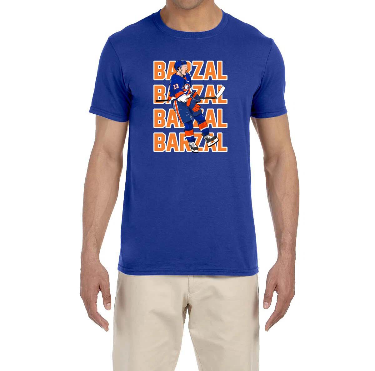 New York Mathew Barzal Text Pic T-Shirt XL