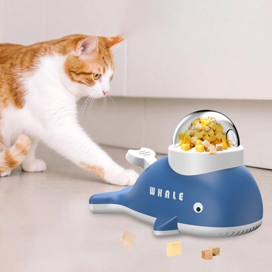 Dispenser Interattivo di Premi per Cani Gatti Puzzle Mangiatore Design Balena Divertente Alimentazione Lenta Giocattolo Dispenser di Premi per Animali Domestici per Cani e Gatti Alimentazione Sana