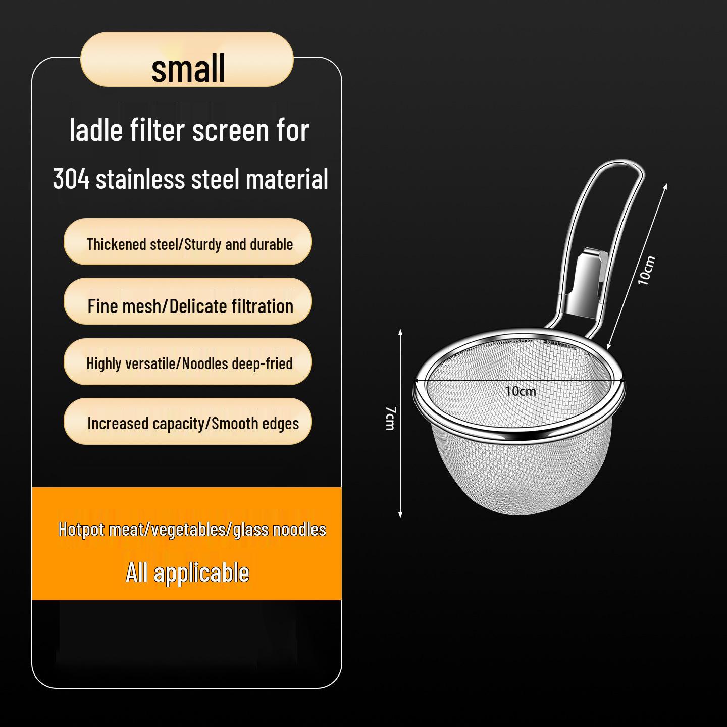 Нержавеющая сталь Мелкая сетка Лапша и Масло Шумовка