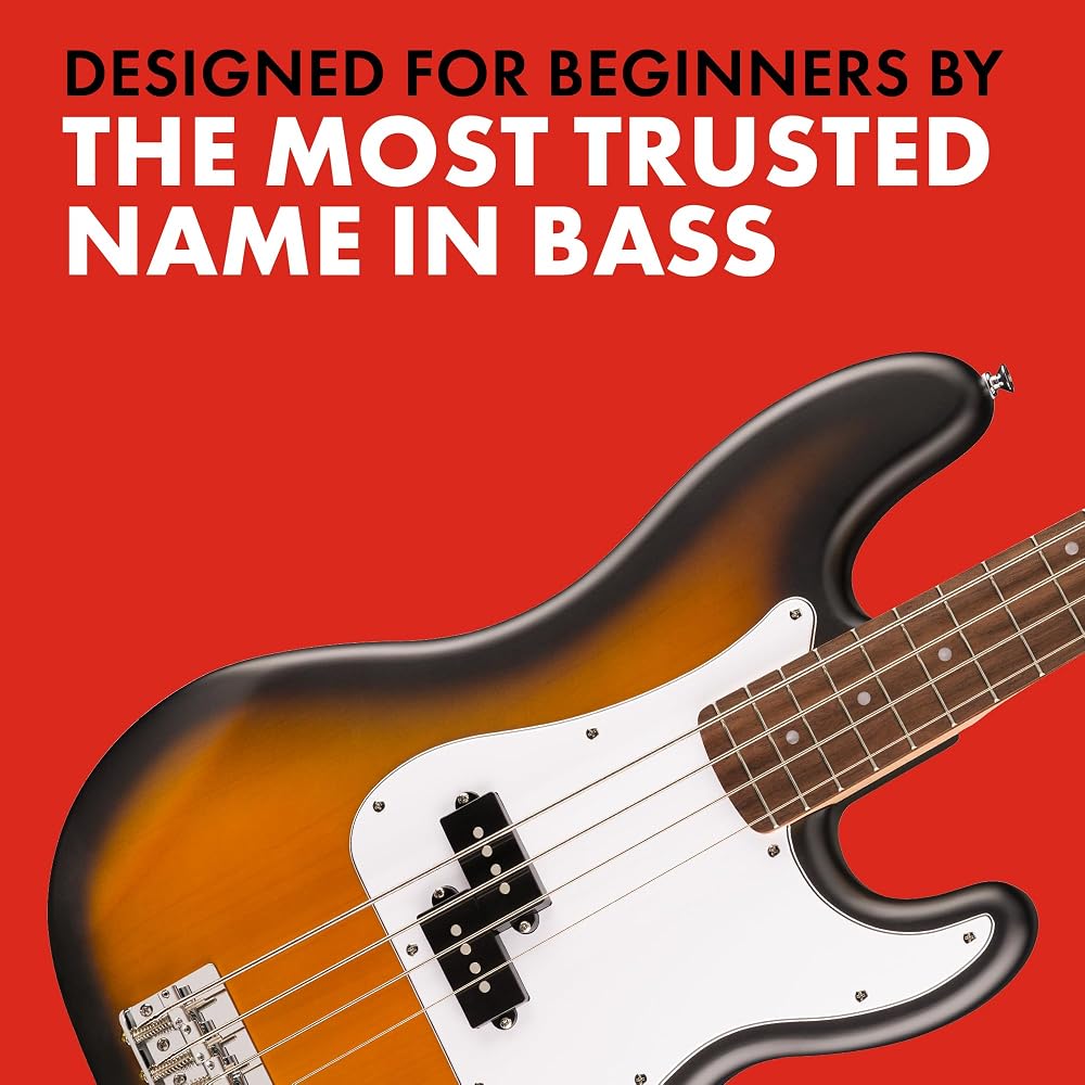 Squier by Fender Squier Electric Bass Debut Collection™ Precision Bass®, Laurel Fingerboard, Whit...
