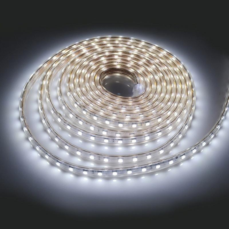1M Waterproof SMD 5050 LED Strip 220V 230V 60leds/m Flexible Tape Rope Light