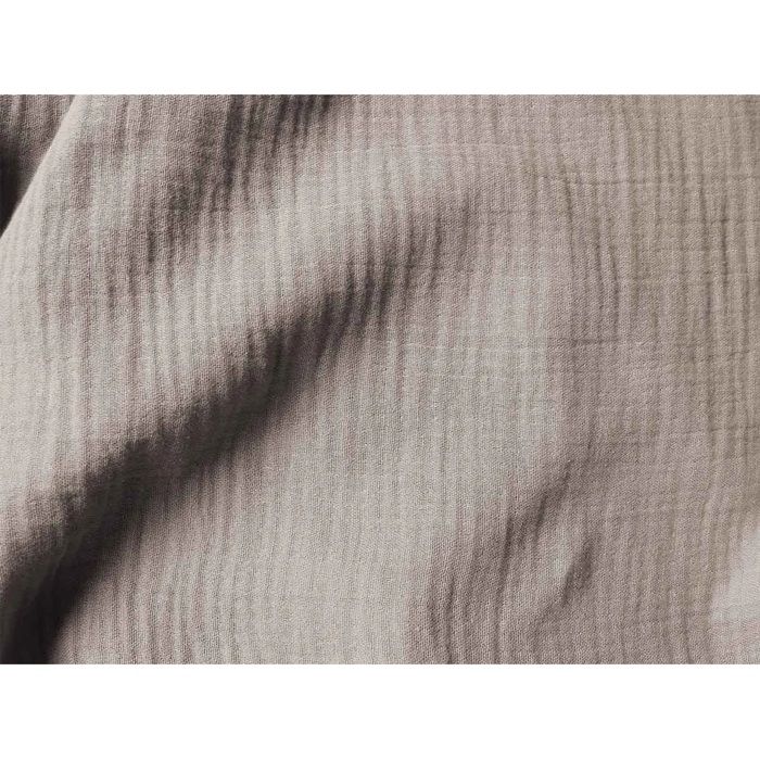 Housse couette + 2 taies gaze de coton 220 x 240 cm Zig zag sable