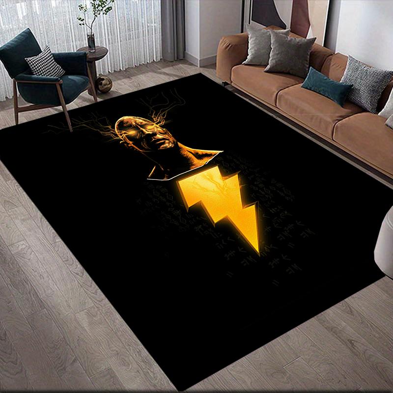 

Black Adam Square Area Rug, Non-Slip Floor Mat for Home Decor, Perfect Gift for Fans.chl 60x90cm
