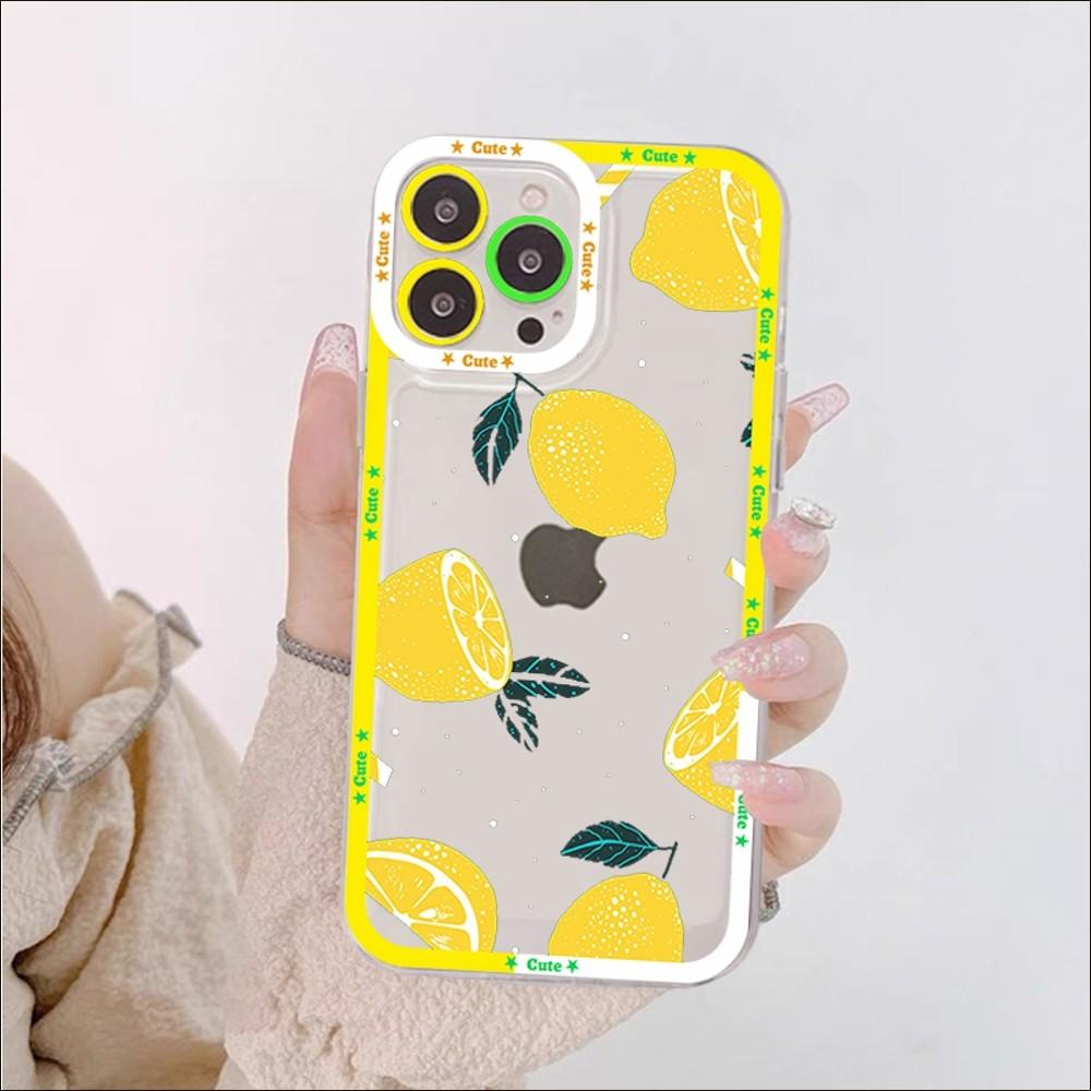 Fruit lemon Phone Case For iPhone 14 13 12 11 Pro Max XS X XR SE 2020 6 7 8 Plus Mini Protective Cover