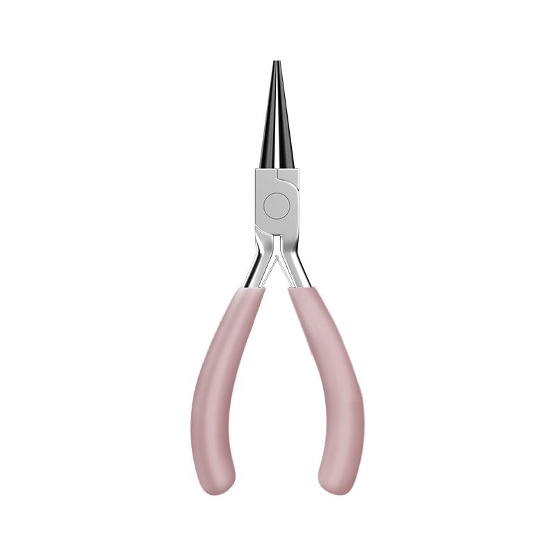 Portable Pink Color Stainless Steel Pliers Tools Set Round Nose Cutting Wire Plier Kit For Handcraft Beading DIY Jewelry Making