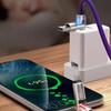 1m 4 In 1 Data Cable 240W Super Fast Charging Type-C/USB To Type-C/8Pin Liquid Silicone Cord