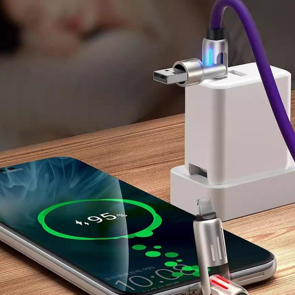 1m 4 In 1 Data Cable 240W Super Fast Charging Type-C/USB To Type-C/8Pin Liquid Silicone Cord