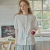 Peulaudeumali Pm_Embroidered White Puff Sleeve Blouse