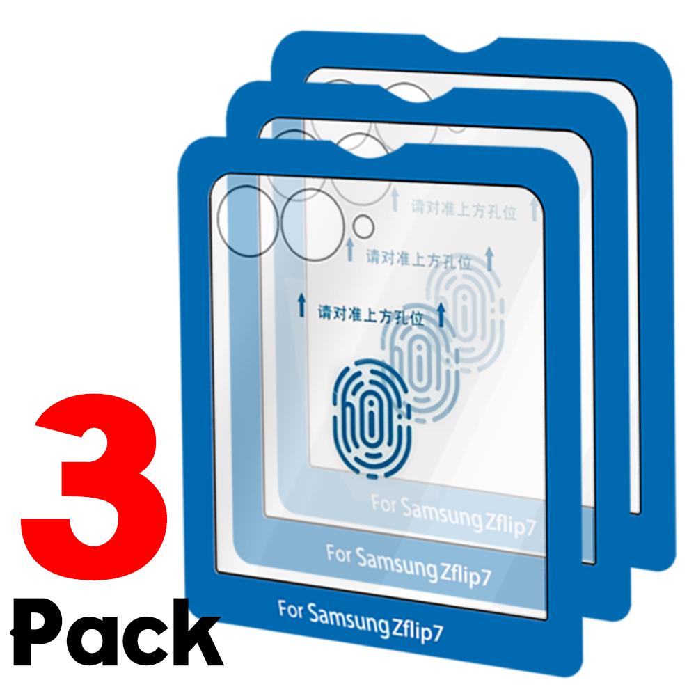 1-3Pcs Easy To Install Tempered Glass for Samsung Galaxy Z Flip 7 Outer Screen Protectors Cover for Z Flip7 HD Protective Films