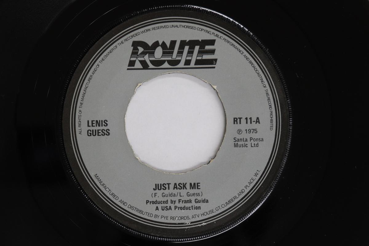 

7inch Record LENIS GUESS - Just Ask Me RT11 Route Records 1975 UK Soul/Funk Used