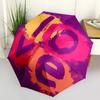 1pc Love Pattern  Automatic Umbrella | Portable 8-Rib Manual Open, Cute Birthday & Holiday Gift for Outdoor Yy260107128