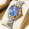 Stylish quartz watch for featuring a day and date round 30mm stainless diamond and water resistance women's commuting, calendar, display, face,