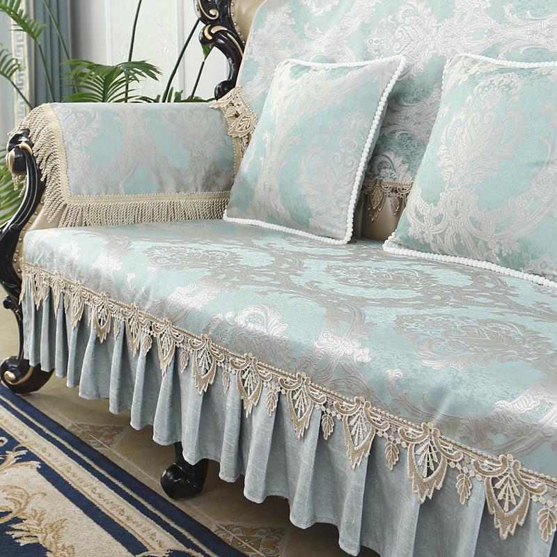 European Sofa Cushion, Living Room Combination Sofa Fabric, Universal Non-Slip In All Seasons, Sitting Cushion Lying On The Bed, All-Inclusive Cover T