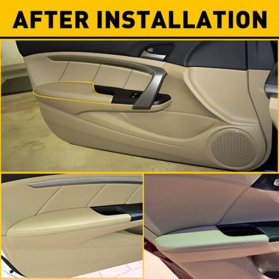 Fit For 08-12 Accord Honda 2Dr Coupe LH Driver Beige Leather Door Armrest Panel