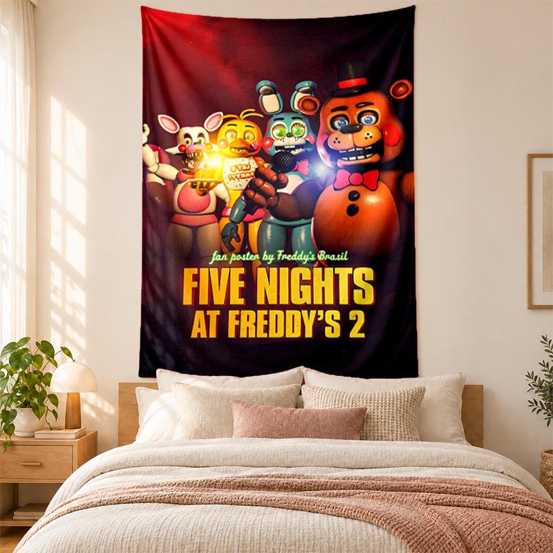 Tapestry Five Nights at Freddy's di alta qualità per decorare le pareti del soggiorno, della camera da letto, del dormitorio, ideale come decorazione murale per la camera da letto o come regalo di festa