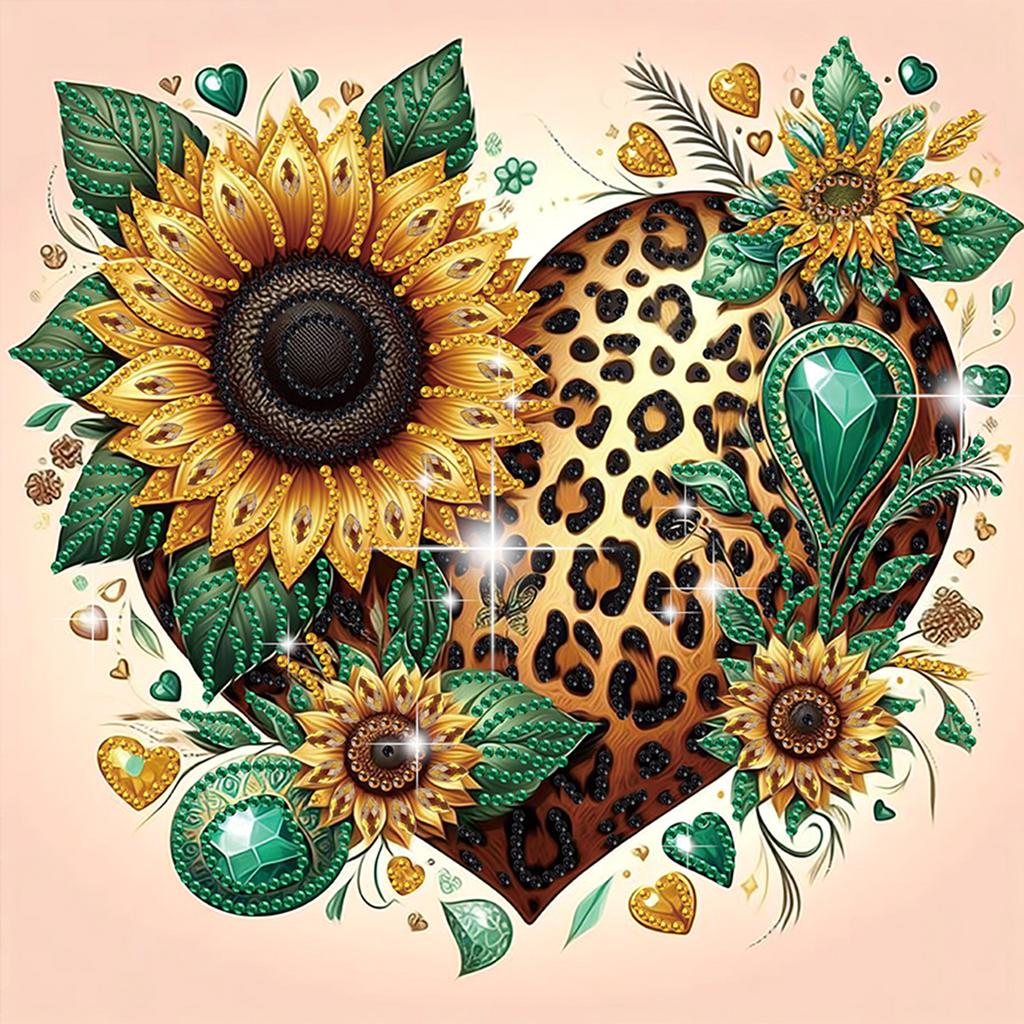 Flowers Special Shaped 5D DIY Partial Drill Diamond Painting Kits for Adults Home Wall Decor Diamond Art Kit 30x30cm