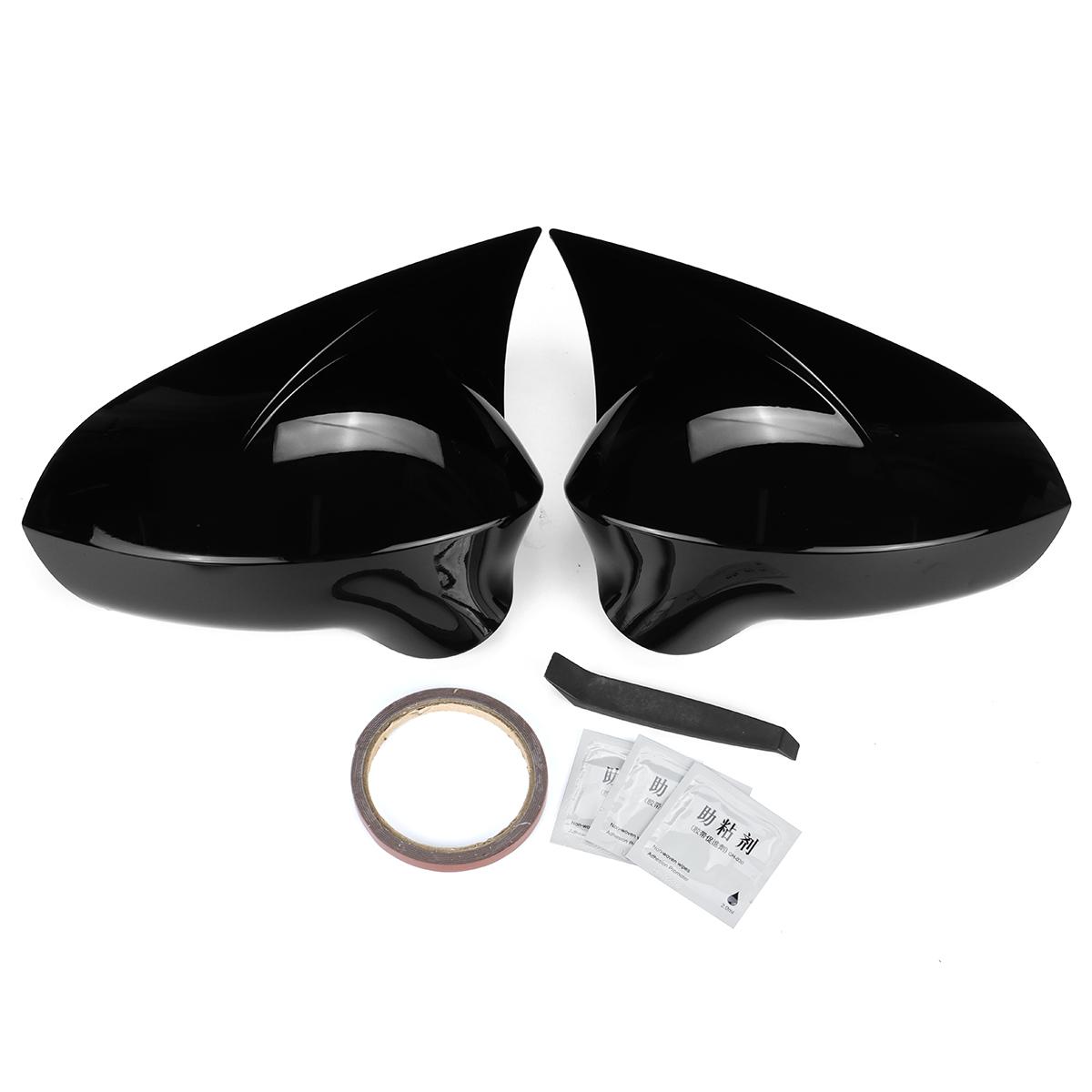 

Глянцевый черный/углеродное волокно, крышки для зеркал заднего вида, крышки для Seat Leon MK2 1P Ibiza MK4 6J 2008-2017, зеркальный чехол