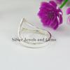 Handmade 925 Sterling Silver Chevron Ring: Double Band Thumb Ring