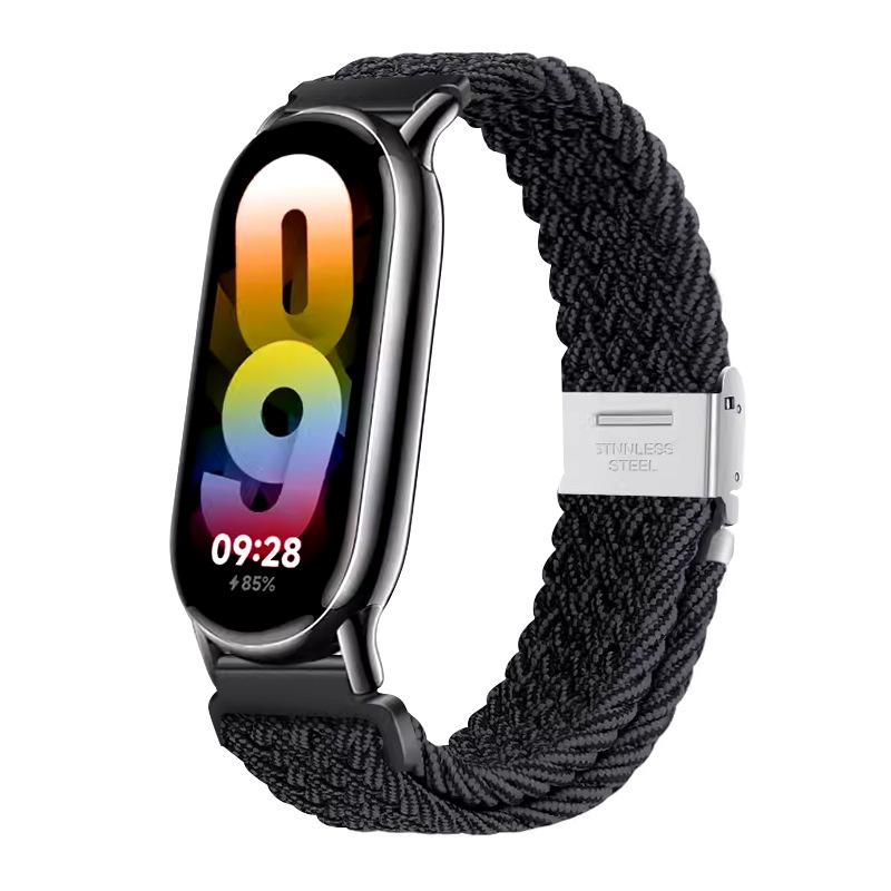 Solo Loop Strap For Xiaomi Mi Band 8 9 Elastic Braided Nylon Adjustable Watchband Correa Bracelet For Miband 10 Miband9 8 Accessories