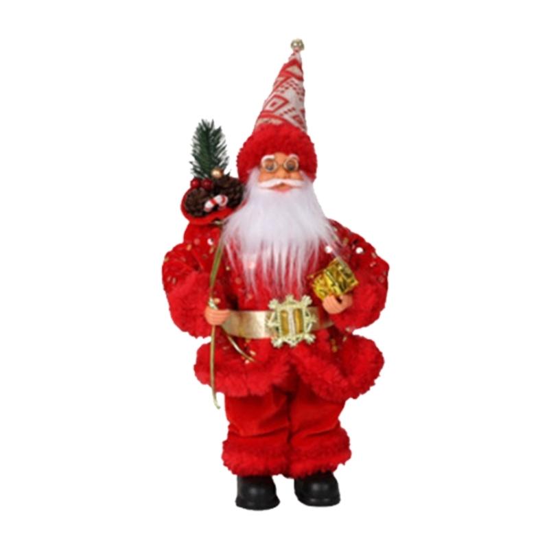 

Foldable Fabric Santa Decoration Holiday Shelf Display For Living Room Bedroom Multiple Event Decors Easy Storage Soft Durable Design