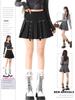 2025 Women's Gray High-Waisted Slimming Pleated A-Line Mini Skirt - New Design Workwear