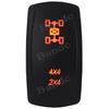 4X4 2X4 4WD/2WD Rocker Switch 5 Pin On-OFF SPST Four Wheel Drive Toggle Switch for Car Can Am Polaris ATV UTV Waterproof 12V/24V