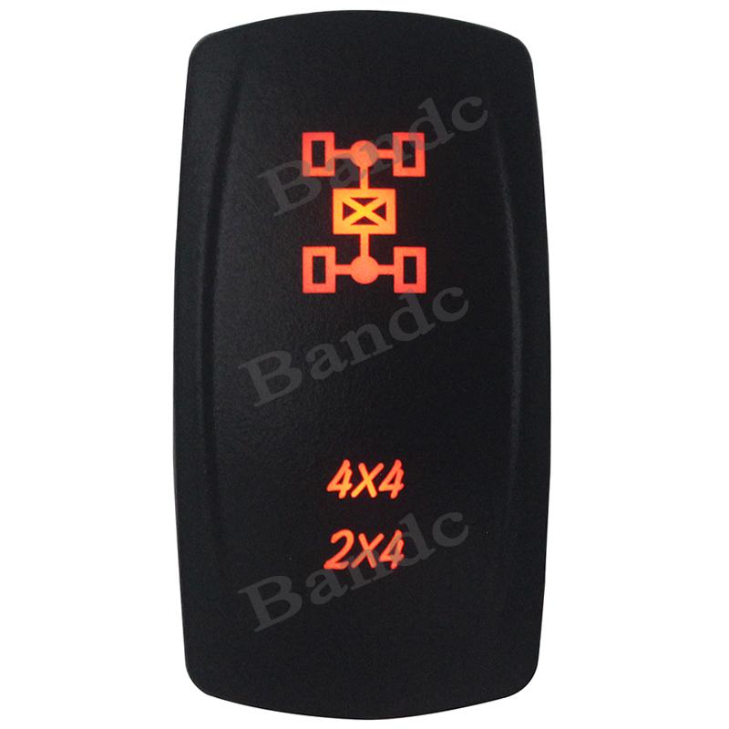 4X4 2X4 4WD/2WD Rocker Switch 5 Pin On-OFF SPST Four Wheel Drive Toggle Switch for Car Can Am Polaris ATV UTV Waterproof 12V/24V