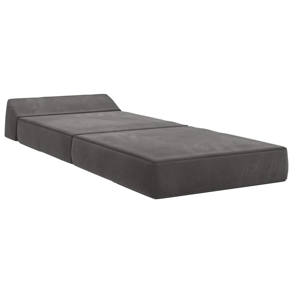 Divano Letto Pieghevole Grigio Scuro 60 x 70 x 41 cm Tessuto