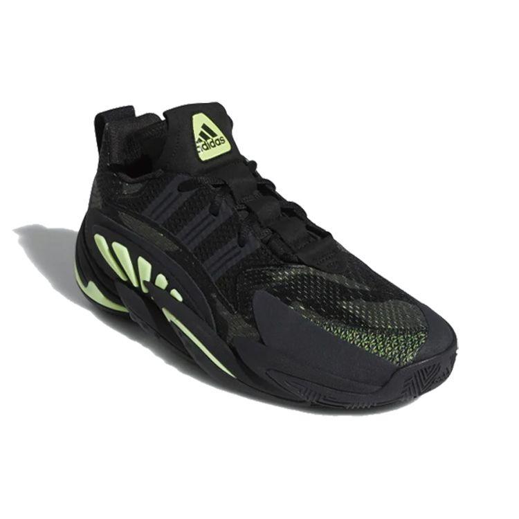 Adidas Originals Crazy BYW X 2.0 Synthetic Leather Sports Shock Absorption Low Top Lifestyle Shoes Unisex Sneakers Black Green EE6012
