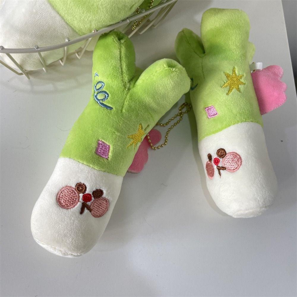 

Stuffed Doll Green Onion Keychain Plush Toy Green Onion Pendant Backpack Decoration