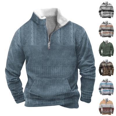 Spring And  Men's Standing Collar Sweatshirt Is Outdoor Casual Sweaters Tops