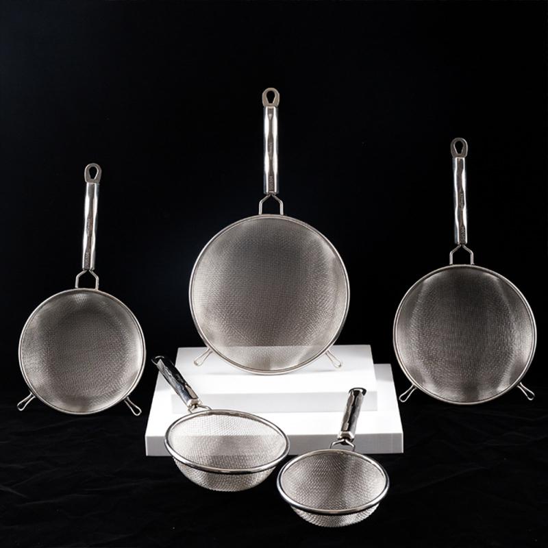 304 Nerezový cedník pro domácnost Háček s dvojitým uchem Pevná rukojeť Křížově tkaná síťovina Filtr Kuchyň