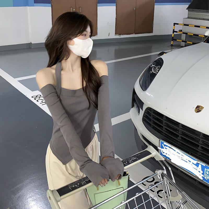 Chic One-Shoulder Short Tops for Women - Spring & Autumn 2022 Collection