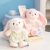 Neuer kleiner frischer Blumenskirt Hasenpuppe Plüschtier geblümter Rock niedliche Hasenpuppe beruhigendes Kissen Geschenk