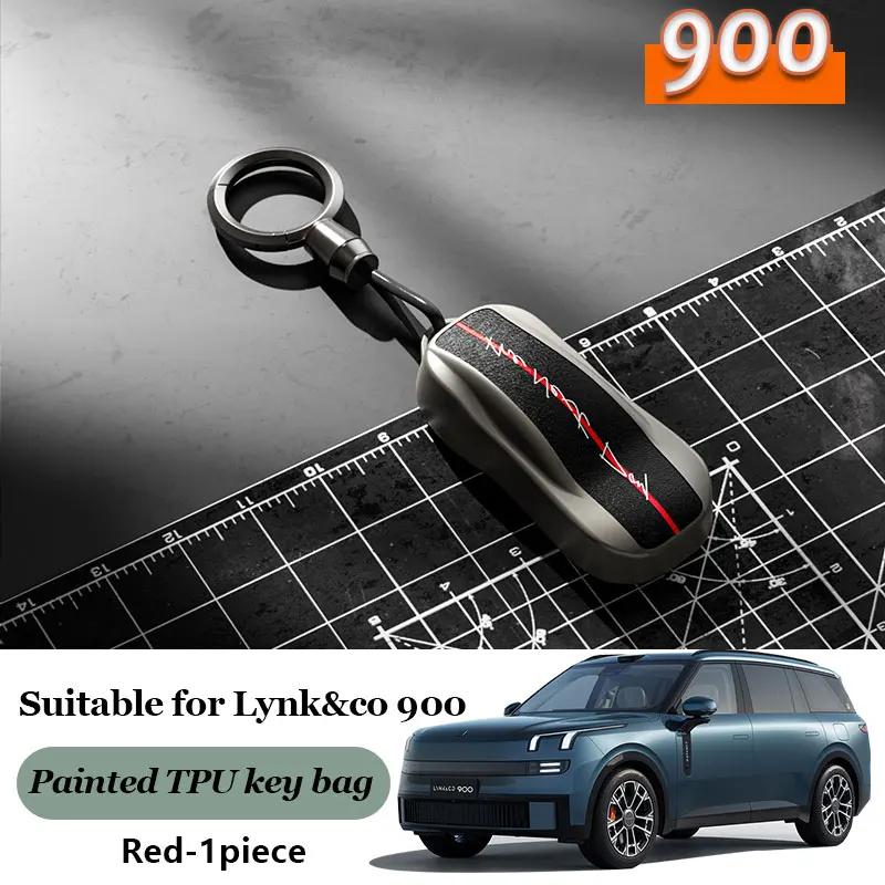 Moulures intérieures pour étui de clé de voiture LYNK&CO 900, porte-clés, accessoires auto, télécommande intelligente, coque de protection, style TPU, tout inclus