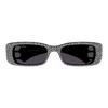 Balenciaga Chic Avant-Garde Cool Rectangular Sunglasses Women sunglasses Black BB0096S-013