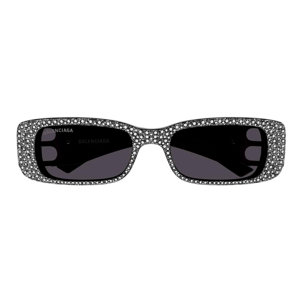 Balenciaga Chic Avant-Garde Cool Rectangular Sunglasses Women sunglasses Black BB0096S-013