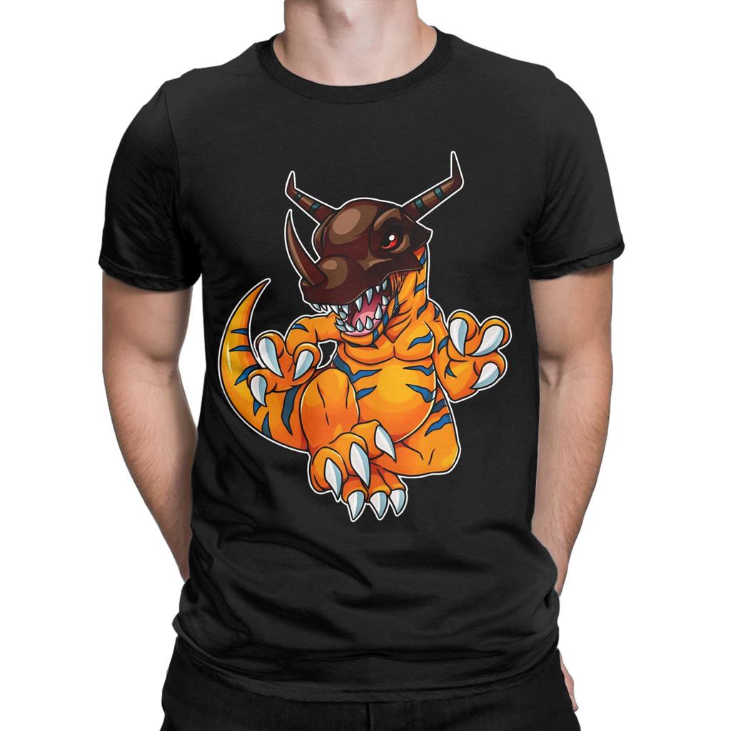 Digimon Greymon T-Shirts for Men Women Novelty 100% Cotton Tees O Neck Short Sleeve T Shirt Adult Clothing