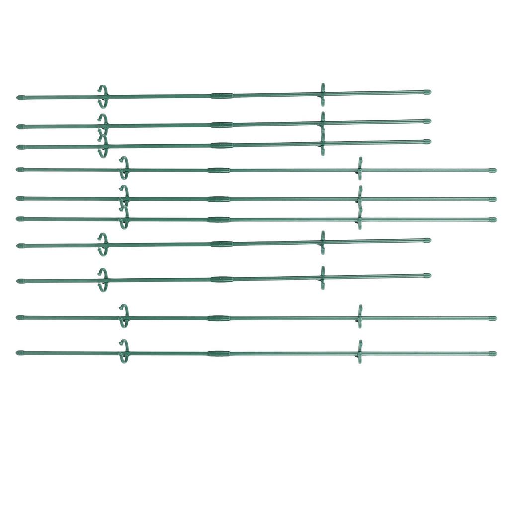 Kit di Pali di Supporto per Piante, 10 Pezzi 40cm 30cm Pali di Supporto per Piante da Giardino con 20 Pezzi Fibbie e 10 Pezzi Tubi di Collegamento per Supportare Pomodori,