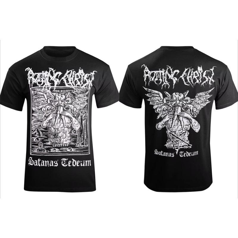 

Футболка Rotting Christ Satanas Tedeum Мужская и женская с коротким рукавом Хлопковые футболки Ретро Хип-хоп Рок-группа Y2k Топы Мужская одежда 3XL