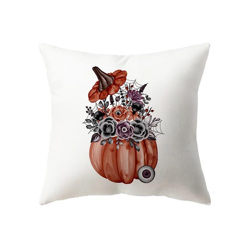 Skull Pumpkin Throw Pillow Cover Halloween Theme Sofa Chair Bed Cushion Home Decor Pillow Cases Throw Pillows