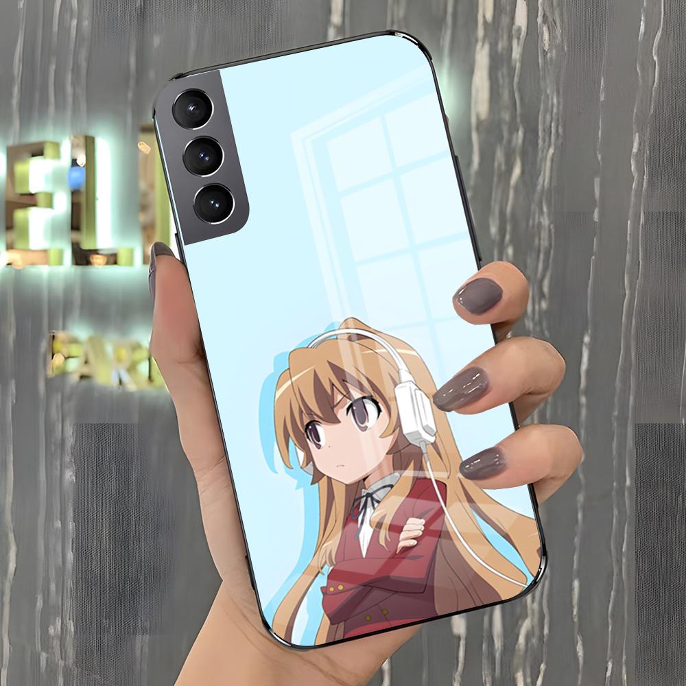 

Cartoon Anime Toradora Phone Case For Samsung S26 S25 Plus S20 S20 Plus S22 Ultra S23 FE S21 Plus S21 Ultra Glass Cover Samsung S26