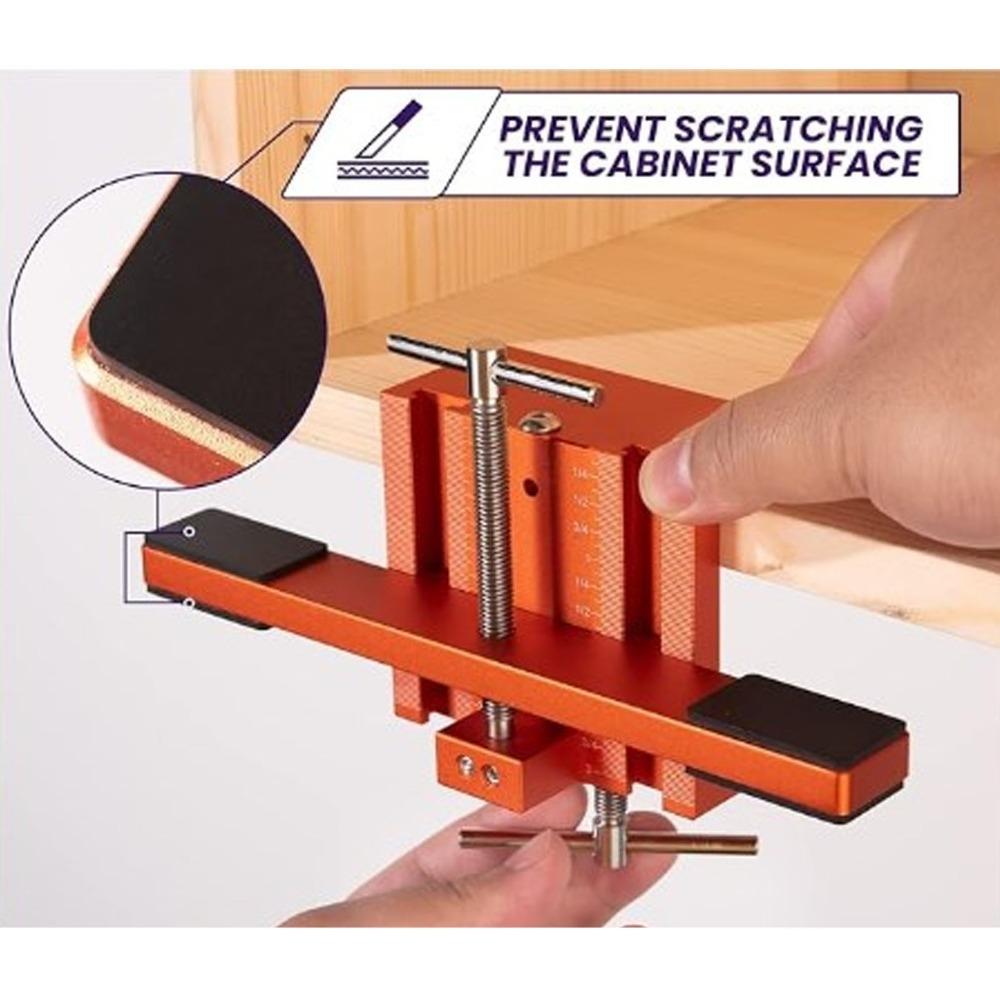 Aluminum Alloy Hardware Jig Tool Adjustable Door Hinge Jig Universal Door Mounting Jig Woodworking