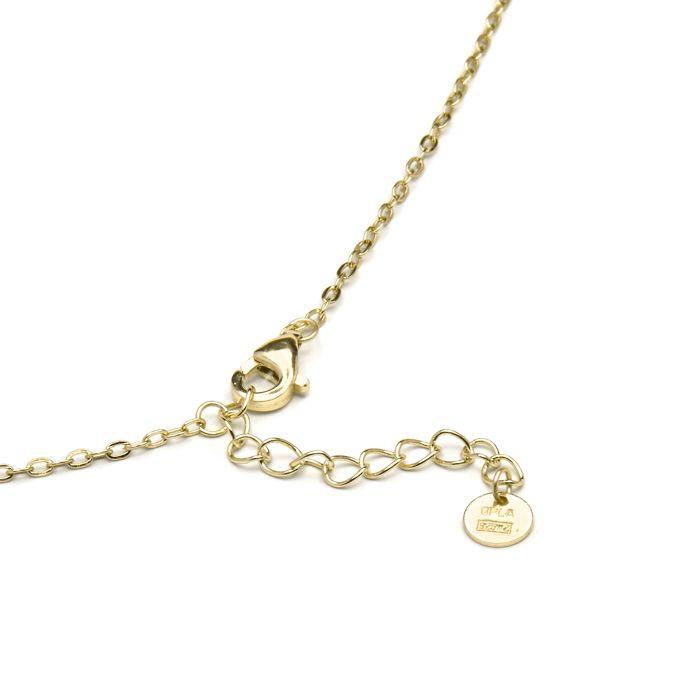 Collier Luxenter En Argent 925 Et Zircons Brillants Finis En or Jaune 18 Carats - Oris