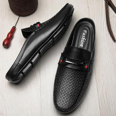 Été Marque Haut de Gamme Mocassins à Semelle Plate Polyvalents Pantoufles d'Intérieur Extérieur pour Homme Chaussures de Travail pour Homme
