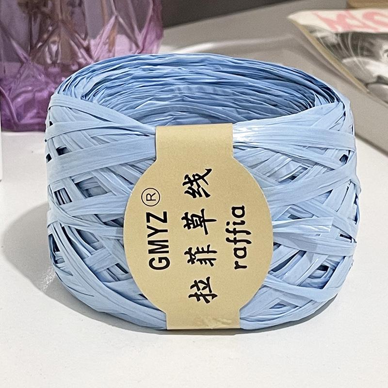 100M/Roll Washable Japanese Plant Raffia Straw Thread Hand-Woven Bag Summer Knitted Hat Hook Crochet Line DIY Eco Friendly
