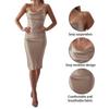 Summer New  European And American Suspender Skirt Solid Color Sleeveless Slim Female Dress