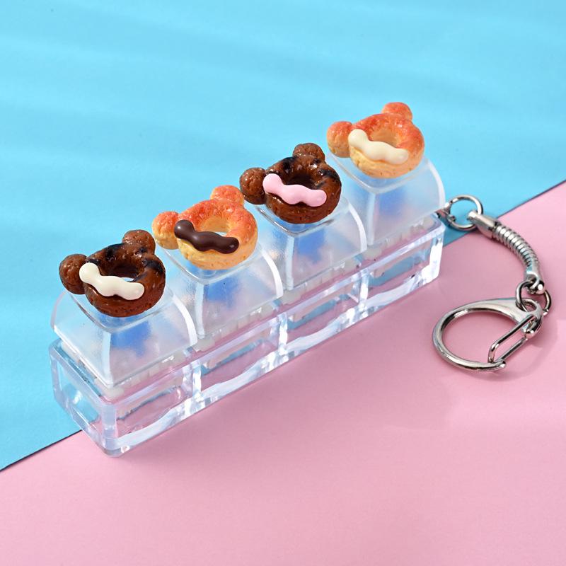 Popular Teddy Bear Love Keychain: Novelty Decompression Pendant for Stress Relief