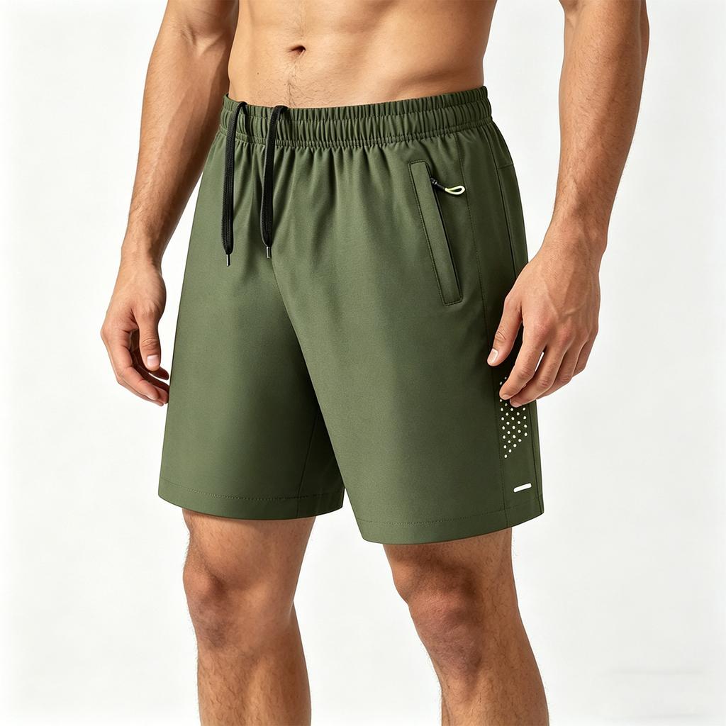 Men's Athletic Shorts Summer Five Inch Inseam Lightweight Stretch Quick Dry Training Running Workout Shorts with Pockets Drawstring Waistband